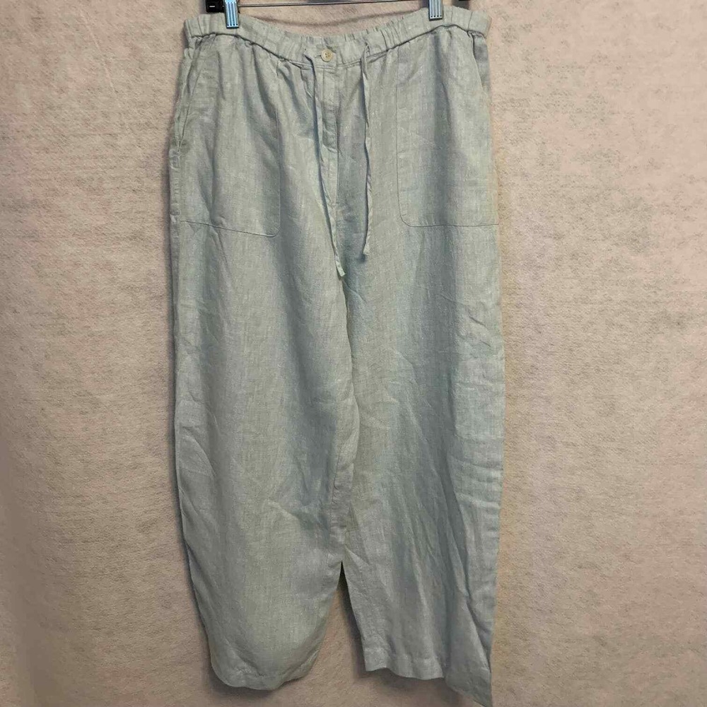 Liz Claiborne Liz Sport 100% Linen Straight Leg Pants Women's Plus Size 16P